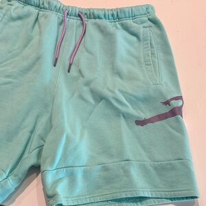 Jordan Aqua Shorts with Purple Accents